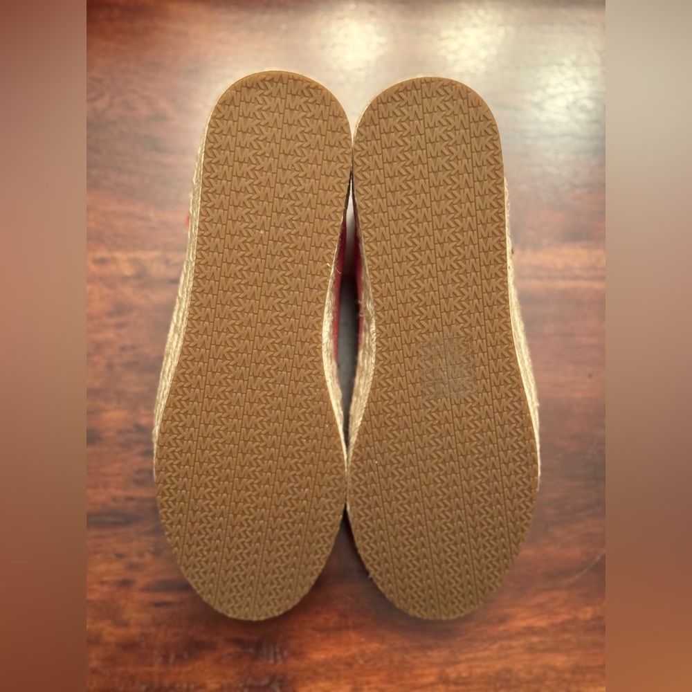 Michael Kors Poppy Espadrille Lace-Up Canvas Sneaker Tea Rose/Pink Nib - Picture 4 of 7
